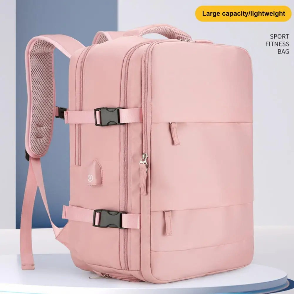 Travel Backpack Flight Approved Carry Backpack USB Charging Hole Lightweight Bag Waterproof Causal Bookbag College Travel Work