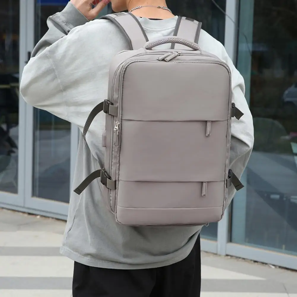 Travel Backpack Flight Approved Carry Backpack USB Charging Hole Lightweight Bag Waterproof Causal Bookbag College Travel Work