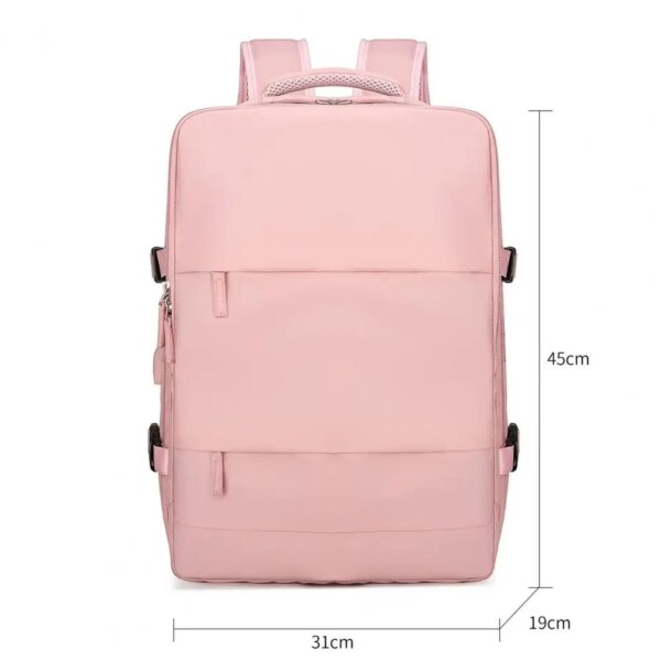 Mochila de viaje con carga USB, mochila impermeable - Imagen 2