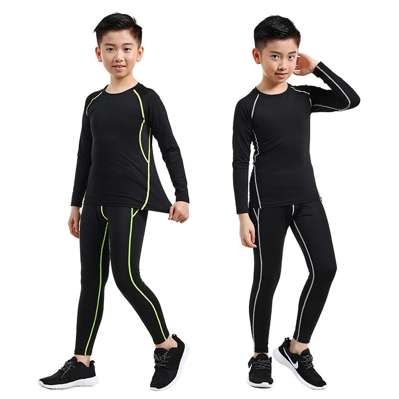 Thermal Underwear Set Boys Girls Winter Warm Long Johns Fast-Dry Thermo Underwear for Kids Lucky Johns Sportswear T-shirt Pants