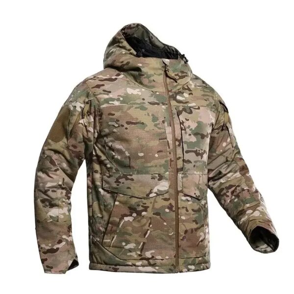 Parka táctica de invierno M65, con múltiples bolsillos.