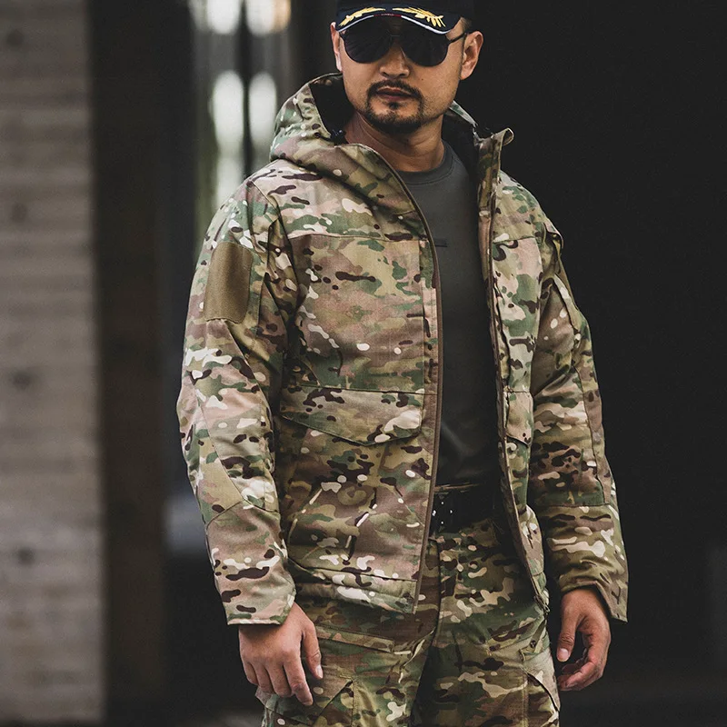 M65 Winter Tactical Parka Outdoor Warm Camouflage Hunting Jacket Coat Multicam Hoodie Outwear Dropship Casual Multi Pockets