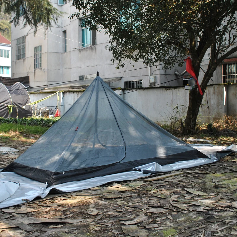 Without Poles!Full Set 2persons Double Layer Pyramid Tent Include Inside and Outside Ultralight Portable Waterproof Outdoor Tour Without Poles!Full Set 2persons Double Layer Pyramid Tent Include Inside and Outside Ultralight Portable Waterproof Outdoor Tour