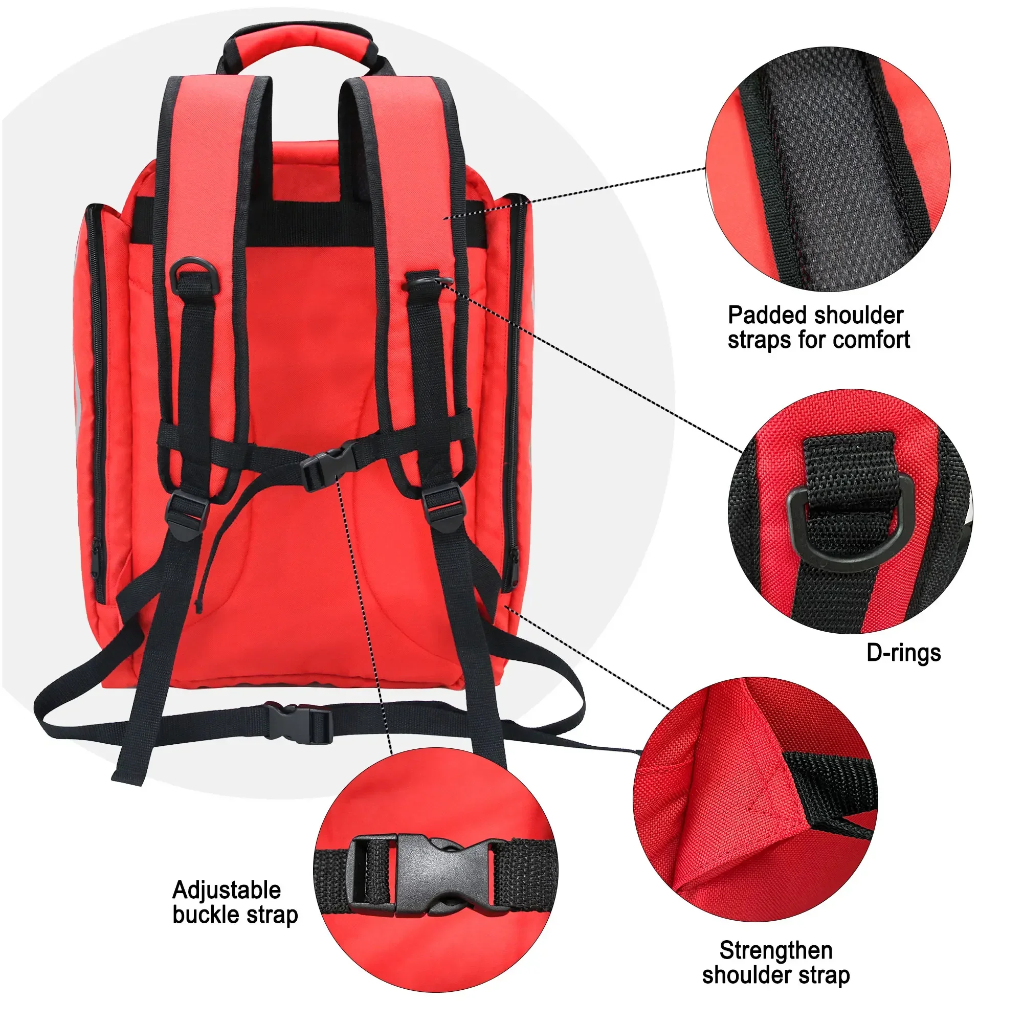 First Aid Kits Emergency Foldable Rescue Backpacks Large Capacity Sorted Storage Outdoor Camping Survival Kits Medical Kits First Aid Kits Emergency Foldable Rescue Backpacks Large Capacity Sorted Storage Outdoor Camping Survival Kits Medical Kits