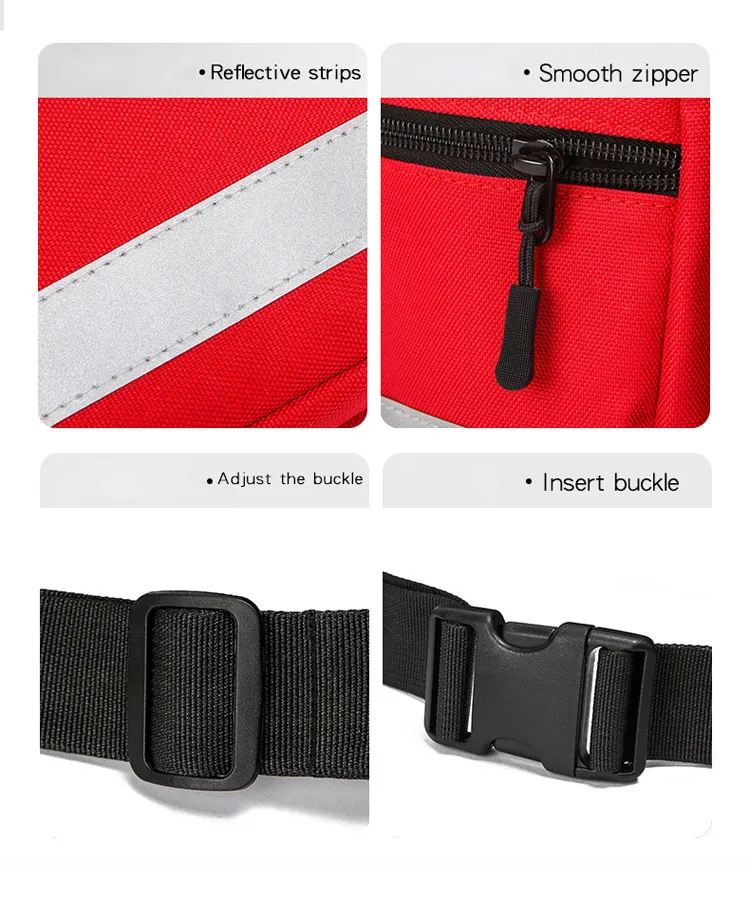 Empty Rescue Waist Bag First Aid Bag For Camping Travel Medical Storage Medical Organizer Outdoor Emergency Survival Running