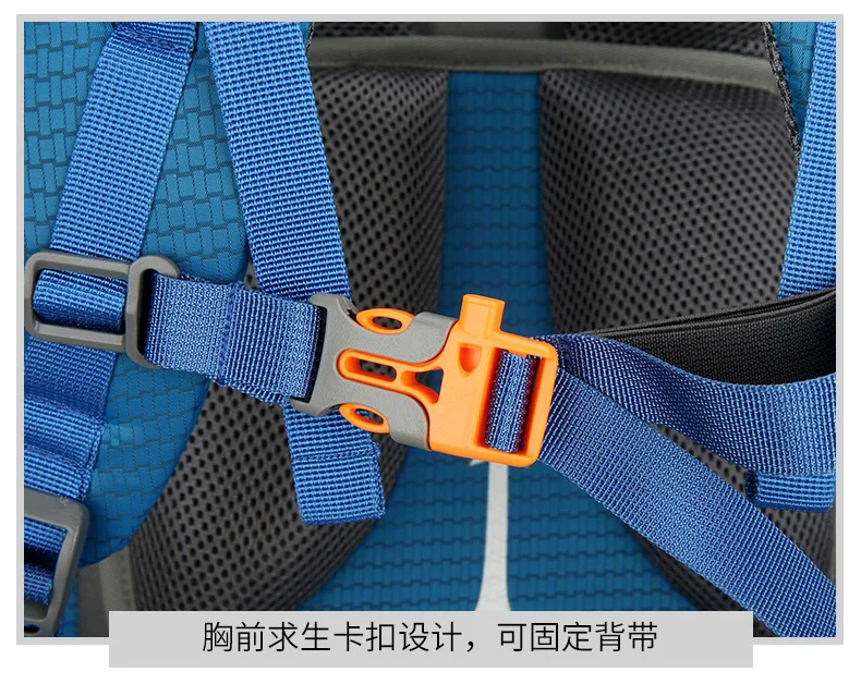 80L Mountaineering Bag,Large Capacity Rainproof Wear-Resistant Nylon Breathable,Outdoor Travel Hiking Camping Sports Backpack