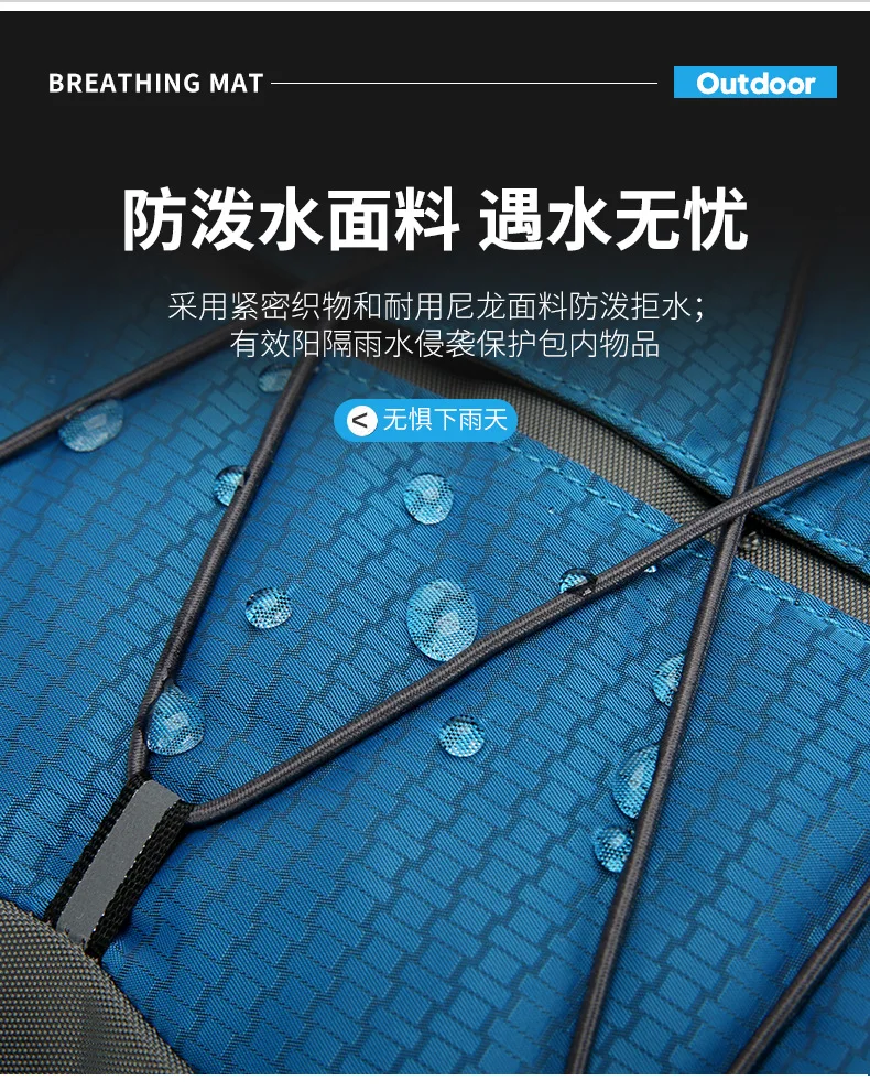 80L Mountaineering Bag,Large Capacity Rainproof Wear-Resistant Nylon Breathable,Outdoor Travel Hiking Camping Sports Backpack