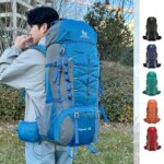Mochila de montañismo de 60L, transpirable,  senderismo, Camping