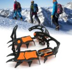 Crampones antideslizantes para escalada, tacos de punta, acero inoxidable, para deporte, 12 dientes