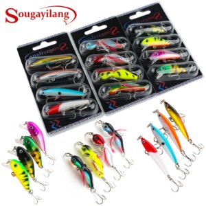 Juego De cebo De Pesca, 4 Uds., anzuelo anticorrosión Wobbler