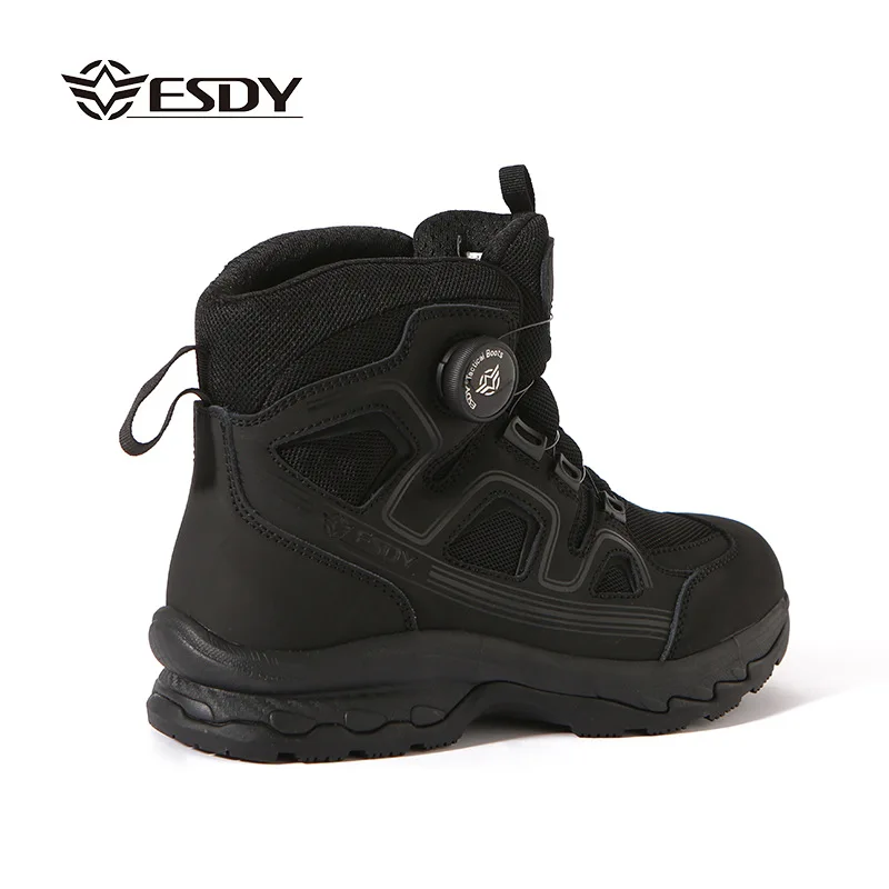 ESDY Men's Outdoor Hiking Mountain Climbing Shoes Mid-Calf Tactical Boots Breathable leather Upgraded Version for Trekking